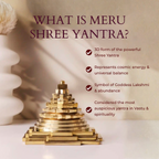 Shreejee Metal Meru Yantra – Sacred 3D Shree Yantra for Wealth, Abundance & Vastu Balance | Energized Lakshmi Yantra for Home & Office