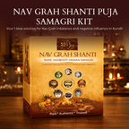 Navgraha Havan Samagri 9-in-1 Self Puja Kit – 9 Days Navgraha Shanti Ritual with Havan Kund, Rare Jadibooti Samagri, Kapur & Mantra Guide for Easy At-Home Havan (No Pandit Needed)