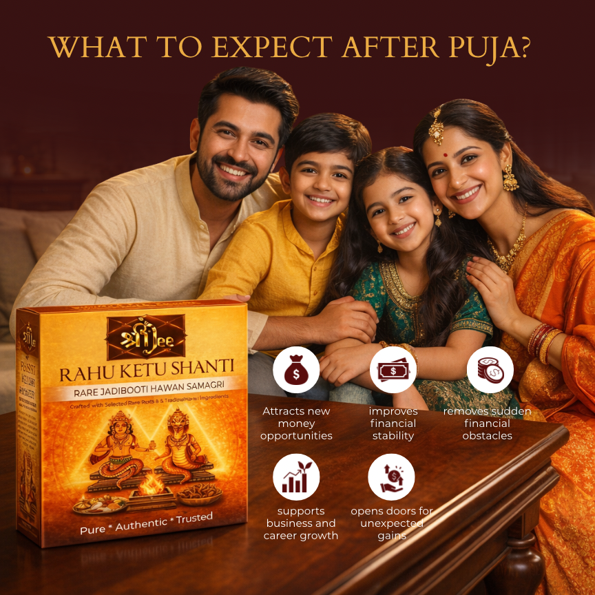 Rahu Ketu Shanti Havan Puja Kit 9-in-1 – 9 days Complete Rahu Ketu Dosh Nivaran Ritual with Havan Kund, Rare Jadibooti Havan Samagri, Kapur & Mantra Guide for Easy At-Home Rahu Ketu Shanti Puja (No Pandit Needed)