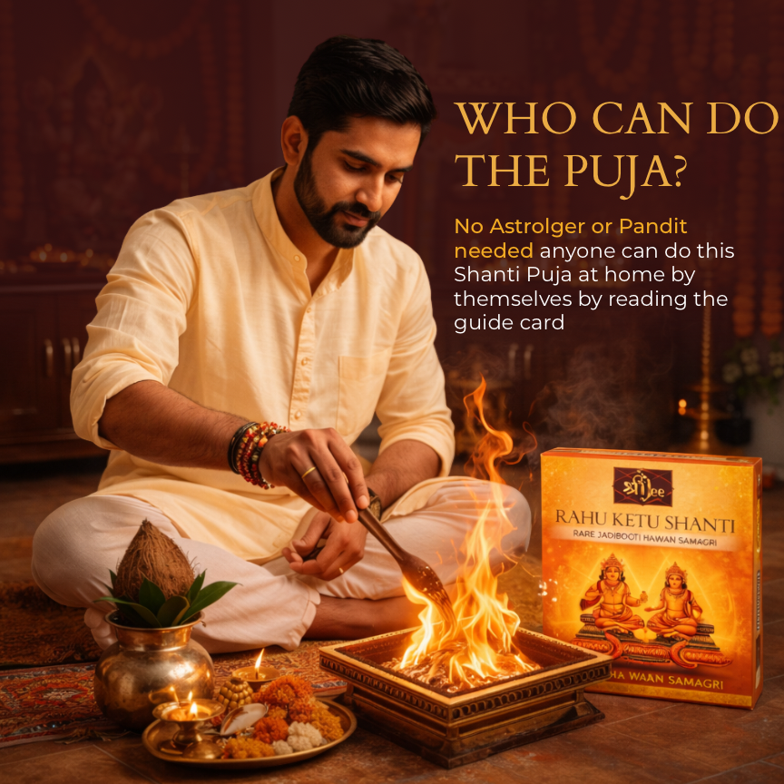 Shani Dev Shanti Havan Samagri 9-in-1 Self Puja Kit – 9 Days Powerful Shani Shanti Ritual with Havan Kund, Rare Jadibooti Samagri, Kapur & Mantra Guide for Easy At-Home Havan (No Pandit Needed)