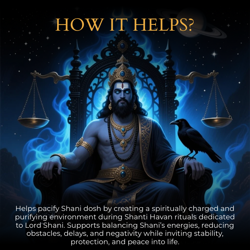 Shani Dev Shanti Havan Samagri 9-in-1 Self Puja Kit – 9 Days Powerful Shani Shanti Ritual with Havan Kund, Rare Jadibooti Samagri, Kapur & Mantra Guide for Easy At-Home Havan (No Pandit Needed)